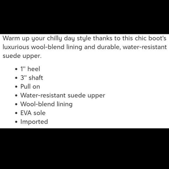 Aussie Merino Wool Albury Black Suede Pull On Boots Sz 6M Cozy-Warm In-out Wear - Picture 9 of 9